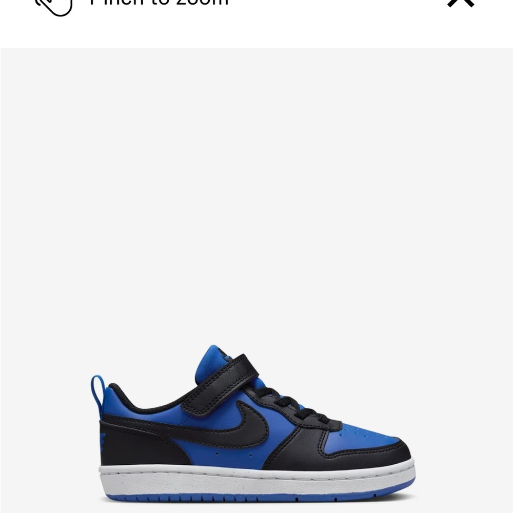 Nike Kids' Sneakers in Black and Blue Court Borough Low Recraft PS 3Y